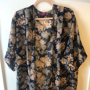Long Silky Sheer Kimono